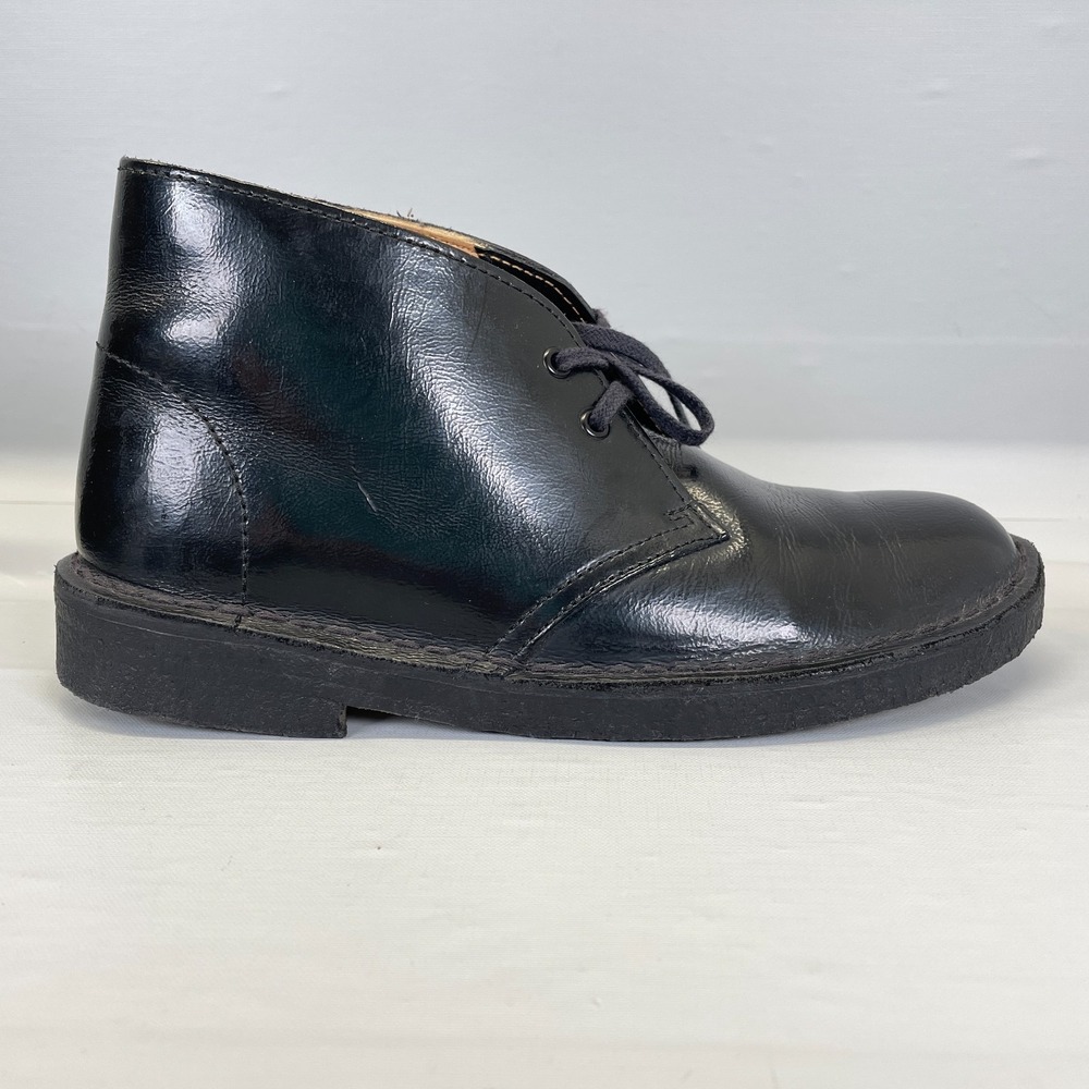 Clarks Originals Desert Boots Womens Size 6.5 M Black Leather Crepe Sole Shoes